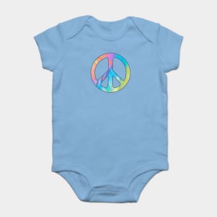 Tie Dye Peace Sign Baby Bodysuit